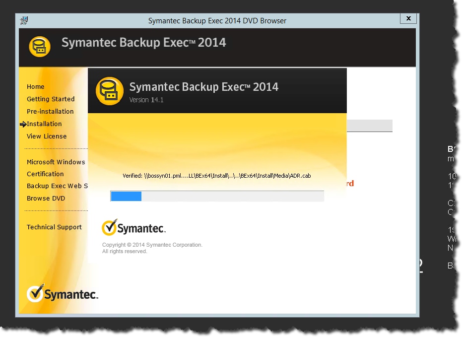 storage pool choice not showing symantec backup exec 2014
